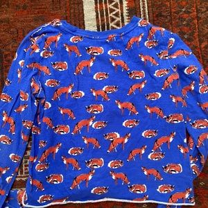 Anthropologie fox print long sleeve tshirt
